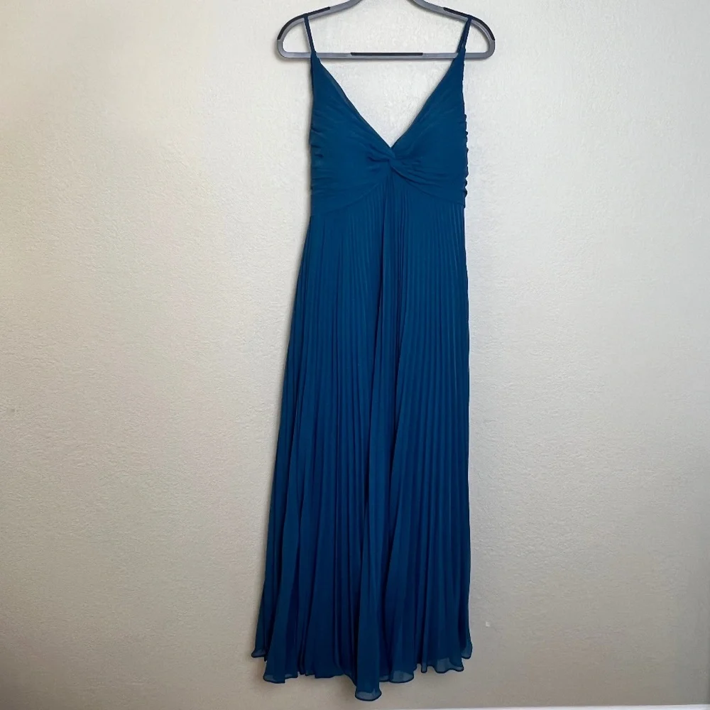 NWT - AZAZIE Raychelle Sz A18 Ink Blue Chiffon Bridesmaid Dress - Picture 6 of 15